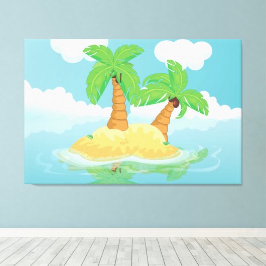 Toile L'île déserte (Insitu (Plancher de Bois))