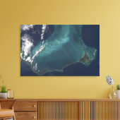 Toile L'île longue et étroite d'Eleuthra aux Bahamas (Insitu(Salon))