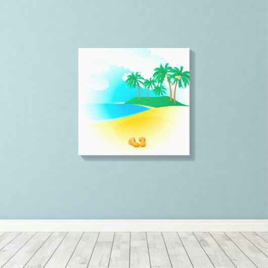 Toile L'île tropicale (Insitu (Plancher de Bois))