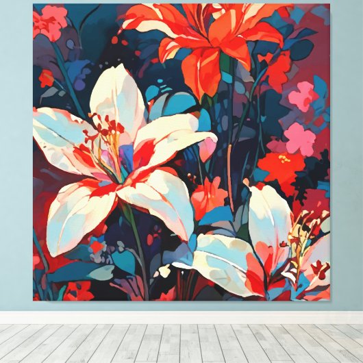 Toile Lilies (Insitu (Plancher de Bois))