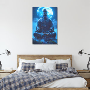 Toile L'illumination en bleu