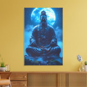 Toile L'illumination en bleu (Insitu(Salon))