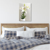 Toile Lily Lullaby | Peinture florale simple blanche (Insitu(Chambre))
