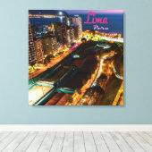 Toile Lima Pérou Capitale Côte Pacifique Ville Lumière N (Insitu (Plancher de Bois))