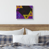 Toile L'image à thème Hanukkah de SlipperyJoe jaune doré (Insitu(Chambre))