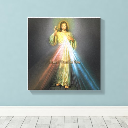 TOILE L'IMAGE DE DÉVOTION DIVINE MERCY (Insitu (Plancher de Bois))
