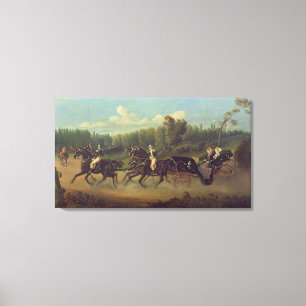 Toile L'impératrice Eugénie et la reine Victoria dans