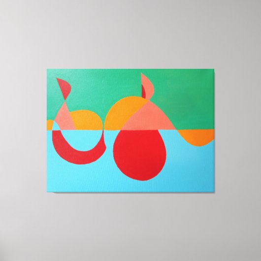 Toile L'impression d'art moderne de la Clef Orange (Recto)