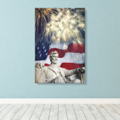Toile Lincoln et Feux d'Artifice (Insitu (Plancher de Bois))