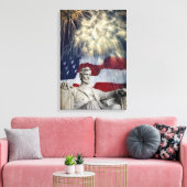 Toile Lincoln et Feux d'Artifice (Insitu(Salon))