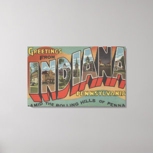 Toile L'Indiana, Pennsylvanie - grandes scènes de lettr