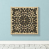 Toile Line Art Abstrait séjour original centré neutre (Insitu (Plancher de Bois))