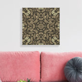 Toile Line Drawing Sepia Tan Abstract Calm Home Wall Art (Insitu(Salon))