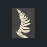 Toile Linen Fern<br><div class="desc">Linen Fern IV par Vision Studio. Comprend une foune unique en forme de silhouette contre un arrière - plan noir légèrement en détresse.</div>
