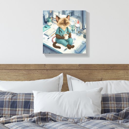 Toile L'infirmière a une pause café (Insitu(Chambre))