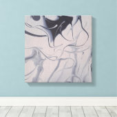 Toile Linge blanc 12x12 Acrylique peinture Abstraite (Insitu (Plancher de Bois))