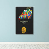 Toile L'insigne du chef du commandement (Insitu (Plancher de Bois))