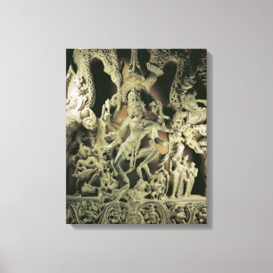 Toile Linteau avec Shiva Nataraja, dynastie de Kakatiya