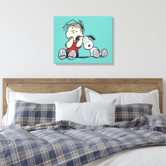 Toile Linus consolé avec l'oreille de Snoopy (Insitu(Chambre))