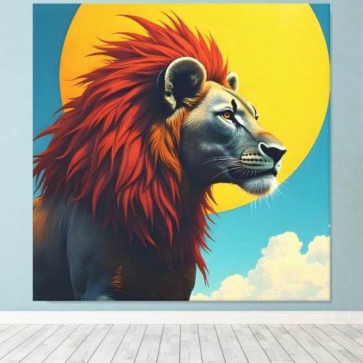 Toile Lion1 (Insitu (Plancher de Bois))