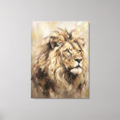 Toile Lion Abstrait Majesté Dorée Faune de Luxe  (Recto)