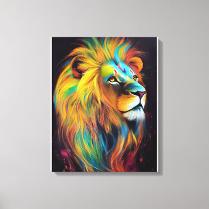 Toile Lion Animal Discovery Aventure Nature Planète