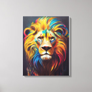Toile Lion Animal Discovery Aventure Nature Planète