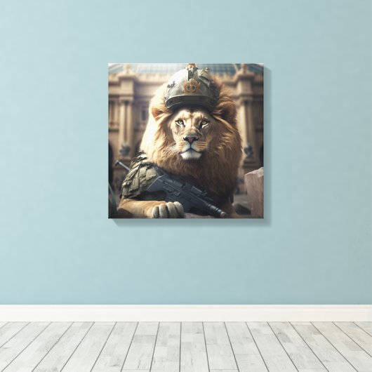 Toile Lion armé (Insitu (Plancher de Bois))