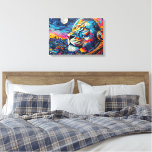 TOILE LION ASTRONAUTE - RETOUR 5