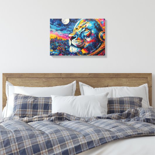 TOILE LION ASTRONAUTE - RETOUR 5 (Insitu(Chambre))