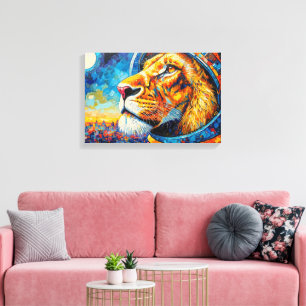 TOILE LION ASTRONAUTE - RETOUR À LA MAISON 10