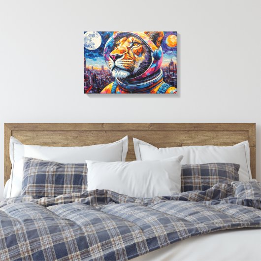TOILE LION ASTRONAUTE - RETOUR À LA MAISON 7 (Insitu(Chambre))