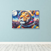 TOILE LION ASTRONAUTE - RETOUR À LA MAISON 7 (Insitu (Plancher de Bois))
