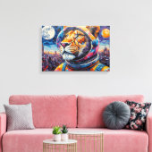 TOILE LION ASTRONAUTE - RETOUR À LA MAISON 7 (Insitu(Salon))