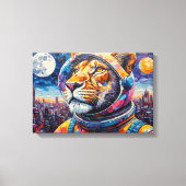 TOILE LION ASTRONAUTE - RETOUR À LA MAISON 7 (Recto)