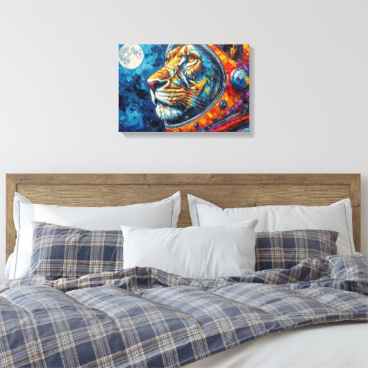TOILE LION ASTRONAUTE - RETOUR À LA MAISON 8 (Insitu(Chambre))