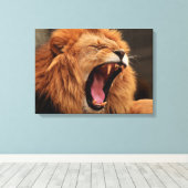 Toile Lion Avec Bouche Ouverte (Insitu (Plancher de Bois))
