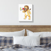 Toile Lion avec microphone (Insitu(Chambre))