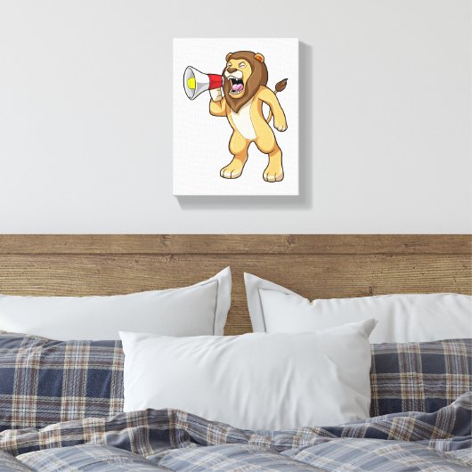 Toile Lion avec microphone (Insitu(Chambre))