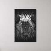 Toile Lion avec monogramme de couronne (Recto)