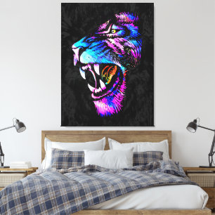 Toile Lion colorée Imprimer Impression Big Lion