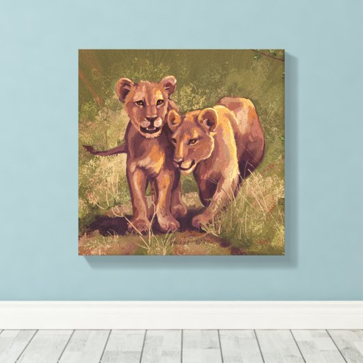 Toile Lion Cubs (Insitu (Plancher de Bois))
