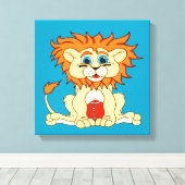 Toile Lion de football (Insitu (Plancher de Bois))