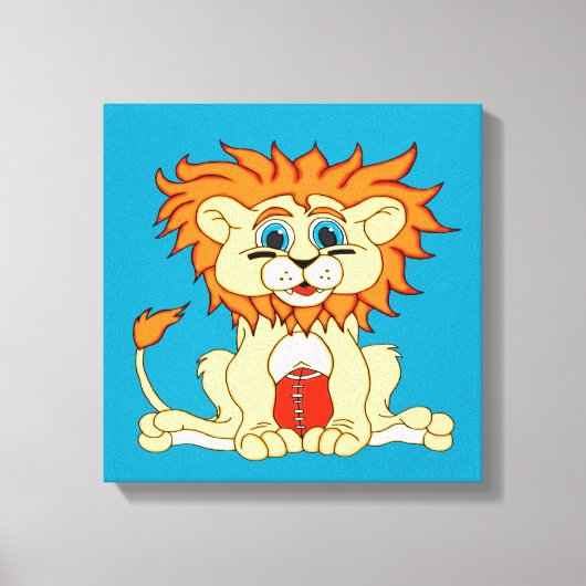 Toile Lion de football (Recto)