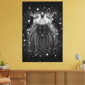 Toile Lion d'étoile avec monogramme de couronne (Insitu(Salon))