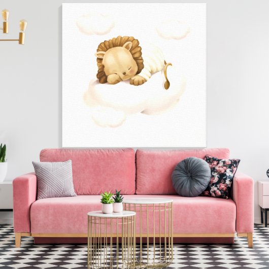 Toile Lion dormant (Insitu(Salon))