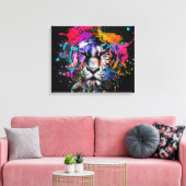 Toile Lion Éclaboussé de Couleurs (Insitu(Salon))