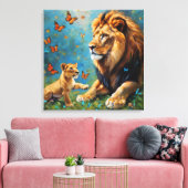 Toile Lion Et Cub (Insitu(Salon))