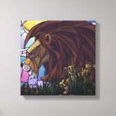 Toile Lion et petits (Recto)