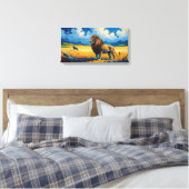 Toile Lion et Wolf - Van Gogh Style Art (Insitu(Chambre))
